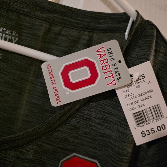 SALE!The "Ohio State Buckeyes"  dark gray v-neck shirt women XXL - New with tags - Picture 2 of 6